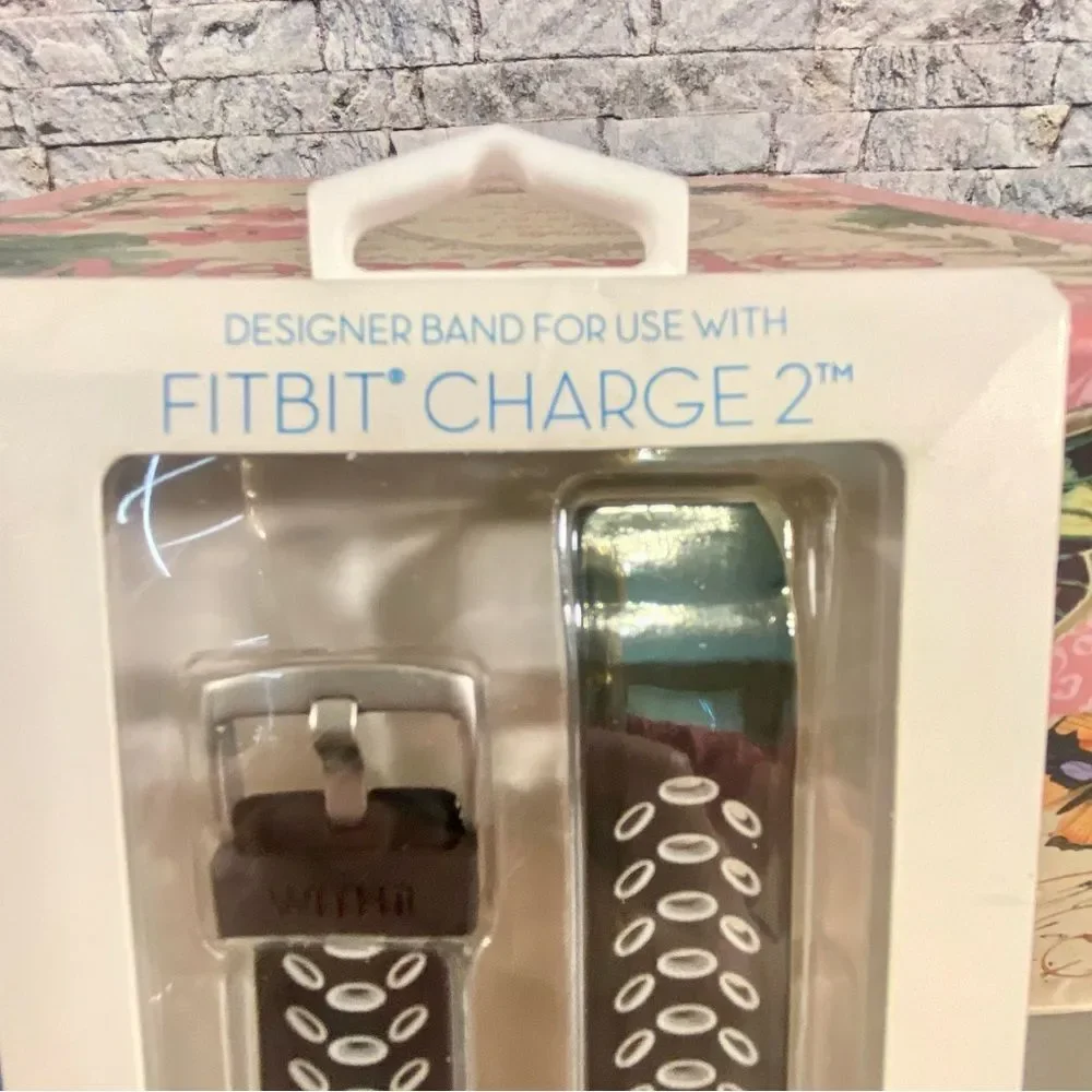 Fitbit NWT Black Designer Band for Fitbit Charge 2 Adjustable Watch Band